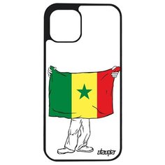 Новый чехол на смартфон // iPhone 12 Mini // "Флаг Сенегала с руками" Страна Государственный, Utaupia, белый