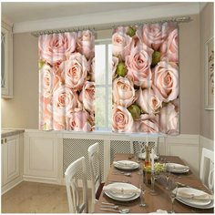 Фотошторы Сирень "Молодые розы", 145*160 2шт