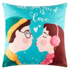 Подушка "Этель" Love, 40х40 см, велюр, 100% п/э 5309889