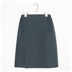 Полотенце банное Этель "Килт" 60*140 см. цв. темно- зеленый металлик, 100% хл, вафля 240 г/м2 6250176