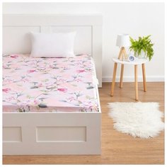 Простыня на резинке LoveLife 140*200*25см, "Цветущий сад", 100% хлопок, сатин, 125г/м² 6881701