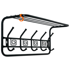 Вешалка с полкой «Ажур 60 см», цвет черный ЗМИ