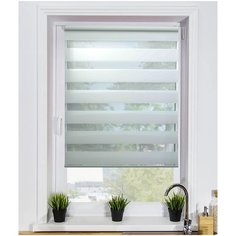 Рулонная штора с эффектом «день-ночь» LM DECOR Грация LB10-01 (белый), 120х170 см