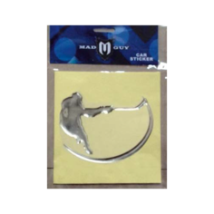 Наклейка Mad Guy в броске (размер Стандартный, цвет Металлик)