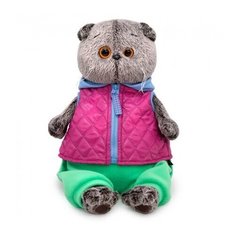 Мягкая игрушка Basik & Co Басик в теплом жилете 19 см Basik&Co