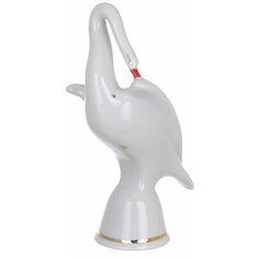Статуэтка. Дулёвский фарфоровый завод. Лебедь белый. 18 см.