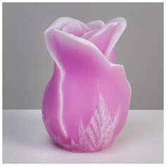 Свеча фигурная ароматическая "Роза", 8х12,5 см, розовый 5532627 RAK Trend Decor Candle