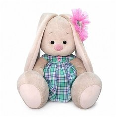 Budi Basa Мягкая игрушка "Зайка Ми в зеленом платье в клетку", 23 см
