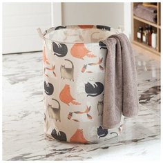 Корзина текстильная Этель "Котофилия", 45*55 см 6489229