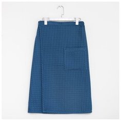 Полотенце вафельное банное Этель "Boho" килт 75*145 см. цв. синий, 100% хл, 290 г/м2 6243531