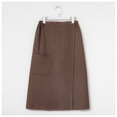 Полотенце вафельное банное Этель "Boho" парео 80*145 см. цв. мокко, 100% хл, 290 г/м2 6243528