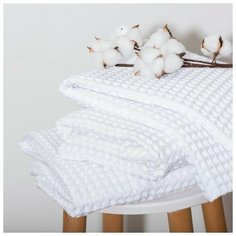 Полотенце вафельное банное Этель "Boho" 67*140 см, цв. белый, 100% хл, 290 гр/м2 6243495