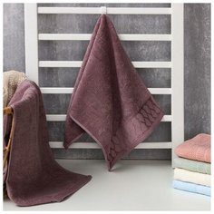 Полотенце махровое Этель "Вензель" цв.фиолетовый, 35*75 см, 450 гр/м2, 100% хлопок 6776555