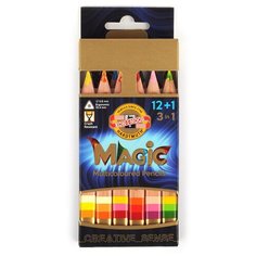 Карандаши цветные Koh-I-Noor Magic 3404 3404N15001KSRU 12цв. натур. цвет корпуса Jumbo многоцветные карт.кор.