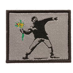 Нашивка шеврон (патч) на липучке Shevrons "Бэнкси Вандал" 8х6,8 см тактический