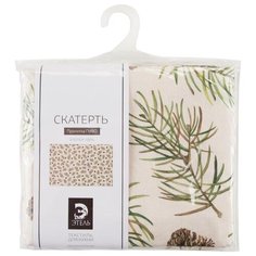 Скатерть Этель Christmas Tree 5035889, 220х149 см, бежевый/зеленый/коричневый