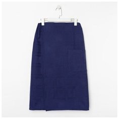 Полотенце банное Этель "Дубки.Килт" 75*145 см. цв.темно-синий, вафля 220 г/м2, 100%хл 6074876