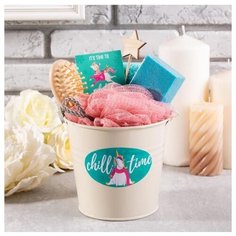 Набор подарочный "Chilltime" полотенце и акс Этель