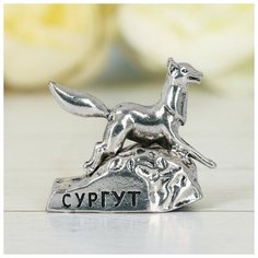 Фигурка «Сургут» (Чёрный лис, черненое серебро), 4 х 3.2 см 3132766 Сима ленд