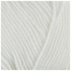 Пряжа "Superlana Klasik" 25% шерсть, 75% акрил 280м/100гр (55 белый) 1моток 2565392 Alize