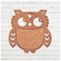 Органайзер из пробкового дерева "Сова" 195 х 200 мм 3713948 Сима ленд