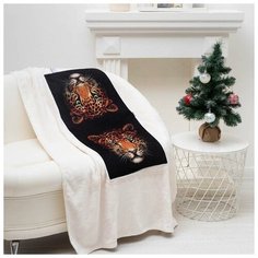 Подушка-плед Этель "Леопард", подушка 40*40±3 см, плед 100*150 см 100%п/э, 280 г/м2 7155674