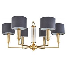 Подвесная люстра Favourite, 6х40W, золото, размеры (мм)-660x1350, плафон - черный, неокрашенный