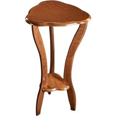 Деревянная подставка для цветов - Тм-6 цв. "Светлый дуб", h=650mm, d=350mm, полка d=300mm Аква Сервис