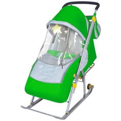 Санки-коляска Nika Ника Детям 4 НД4, зеленый