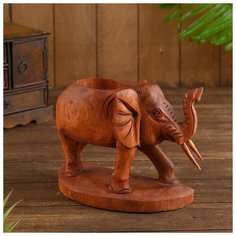 Подставка под бутылки дерево "Слон" 22х12х20 см 3369997 Сима ленд