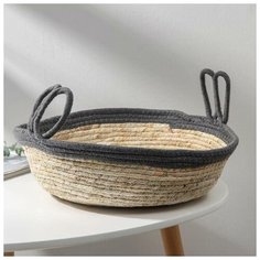 Короб для хранения "Рони" 35х35х17 см. цвет серый 5438310 Доляна