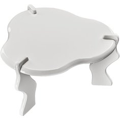 Деревянная подставка для цветов Тм-9 цв. "Слоновая кость", h=190mm, d=360mm, полка d=300mm Аква Сервис