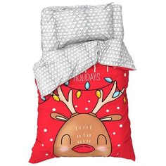 Постельное белье Этель 1.5 сп Happy holidays , 143*215 см, 150*214 см, 50*70 см -1 шт,100% хл, бязь 7115432