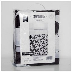 Покрывало Этель Футбольный мяч, 145 х 210 см, белый/черный