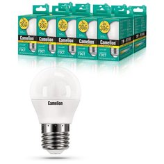 Набор из 10 светодиодных лампочек Camelion LED3-G45/830/E27
