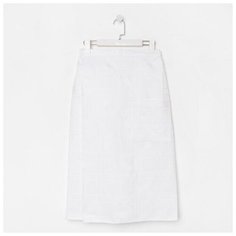 Полотенце банное Этель "Дубки.Килт" 75*145 см. цв.белый, вафля 220 г/м2, 100%хл