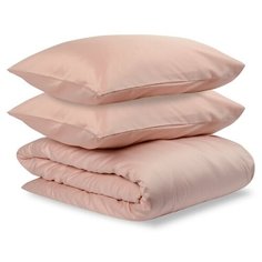 Комплект постельного белья двуспальный из сатина цвета пыльной розы из коллекции Essential, Tkano