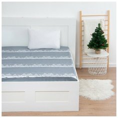 Простыня Этель 150*220 см "Олени"(вид 2), 100% хлопок, сатин, 125 г/м² 7149323