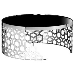13RXCT8012-SILVER Стол журнальный стекло черн./серебро90*90*40см, 13RXCT8012-SILVER, черный Garda Decor