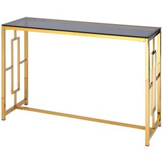 Консоль бруклин 120*40 золото стекло smoke Stool Group