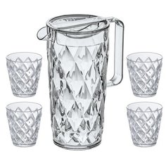 Набор из кувшина 1,6 л и 4 стаканов CRYSTAL, Koziol