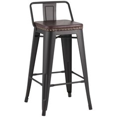 Стул полубарный TOLIX SOFT черный матовый Stool Group