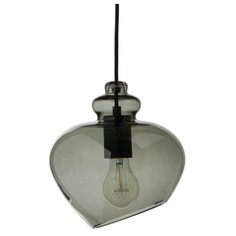 Лампа подвесная Grace, ?23 см, зеленое дымчатое стекло, черный цоколь, Frandsen