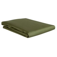 Простыня из сатина оливкового цвета из коллекции Wild, 180х270 см, Tkano