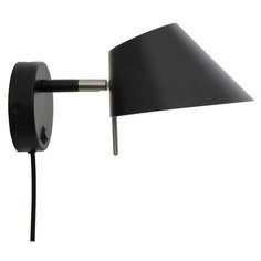 Лампа настенная Office, D18 см, черная матовая, Frandsen