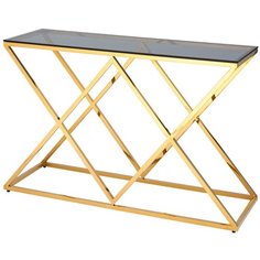 Консоль инсигния 120*40 золото стекло smoke Stool Group