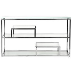 GY-CST8005 Консоль прозрачное стекло/хром 140*38*79см Garda Decor