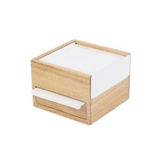 Шкатулка для украшений Stowit Mini белая-дерево, Umbra