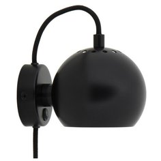 Лампа настенная Ball, ?12 см, черная матовая, Frandsen