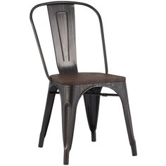 Стул TOLIX WOOD черный патина золото Stool Group